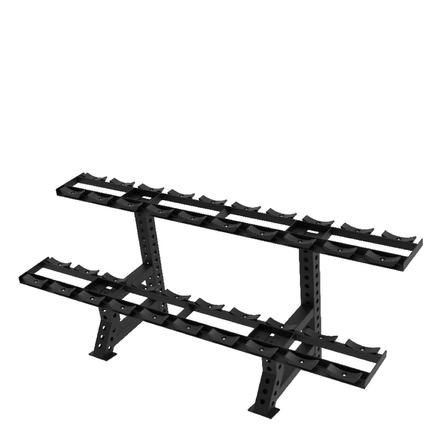 Platinum - Round Dumbbell Rack - 2 Tier β Compound Fitness Equipment