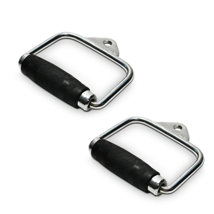 Incased D-Shape Rubber Incased Handle (Pair) – Compound Fitness Equipment